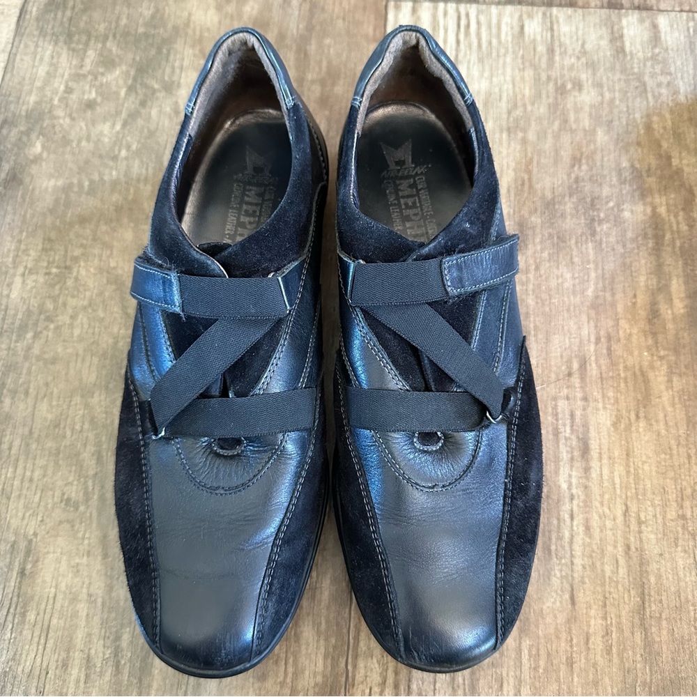 Mephisto velcro top sneaker leather and caoutchouc